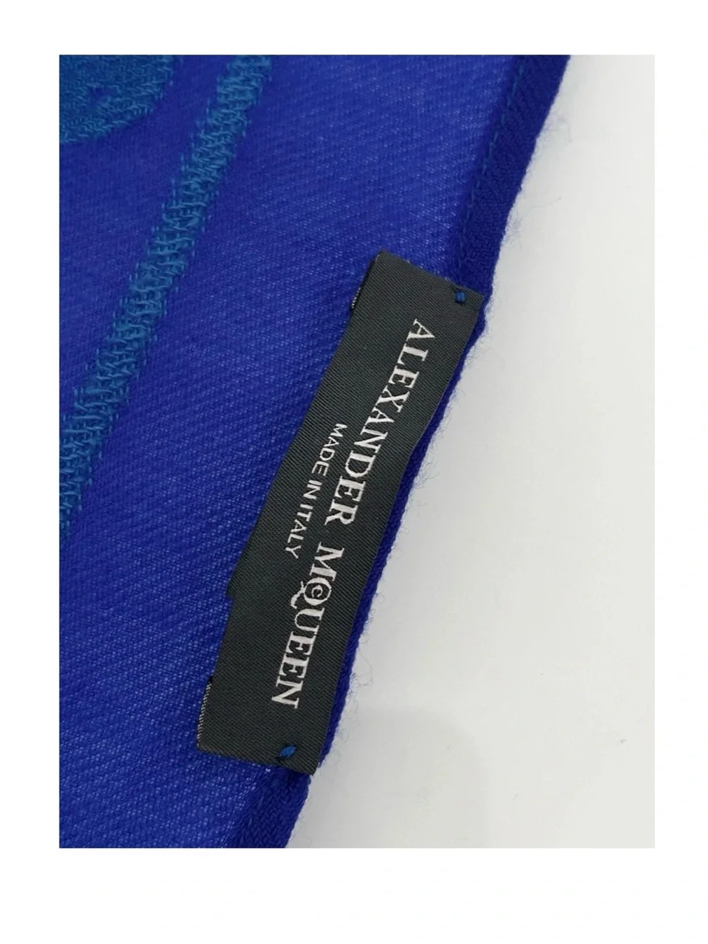 Alexander McQueen Silk Blue on Blue Scarf NWOT